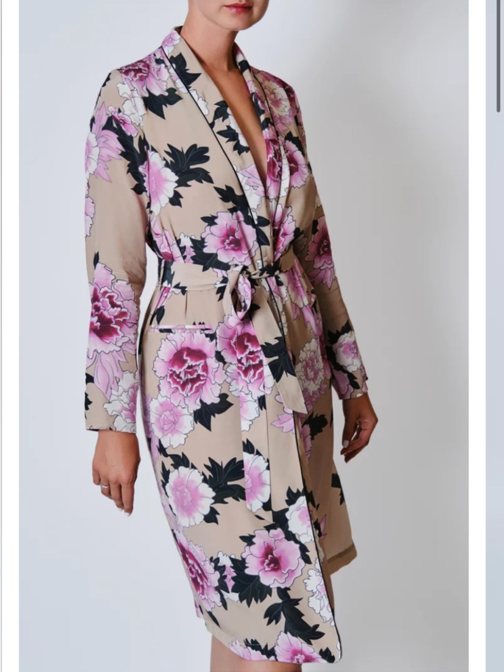 Fleur du Mal x Cofeteur Floral Silk Robe - Picture 3 of 11